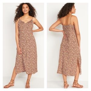 Mustard Floral Cami Maxi Shift Dress by Old Navy - Size M